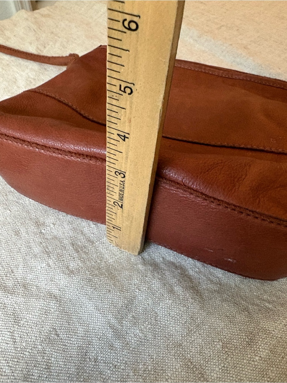margot Tan Leather Crossbody Bag - Picture 11 of 13
